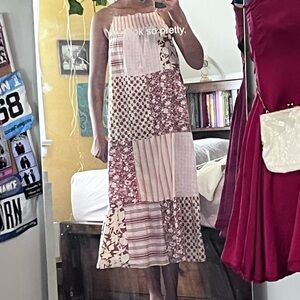 Patchwork Sleeveless Dress